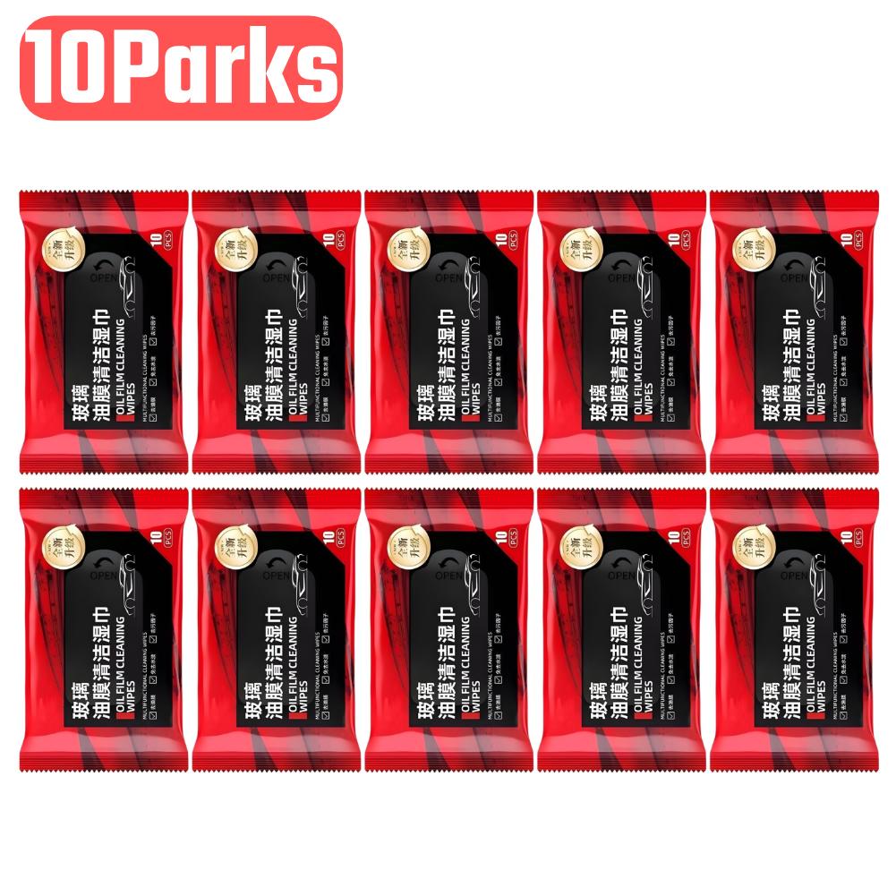 300-10Pcs Car Glass Oil Film Removal Wipes Car Window Glass Oil Film Remover Oil Film Cleaning Wipes Car Oil Stain Cleaner