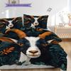 Sheep Pattern Bedding Quilt Set Quilt Cover Pillowcase Home Decoration Birthday Gift (1 * duvet cover + 2 * pillowcase, without core)
