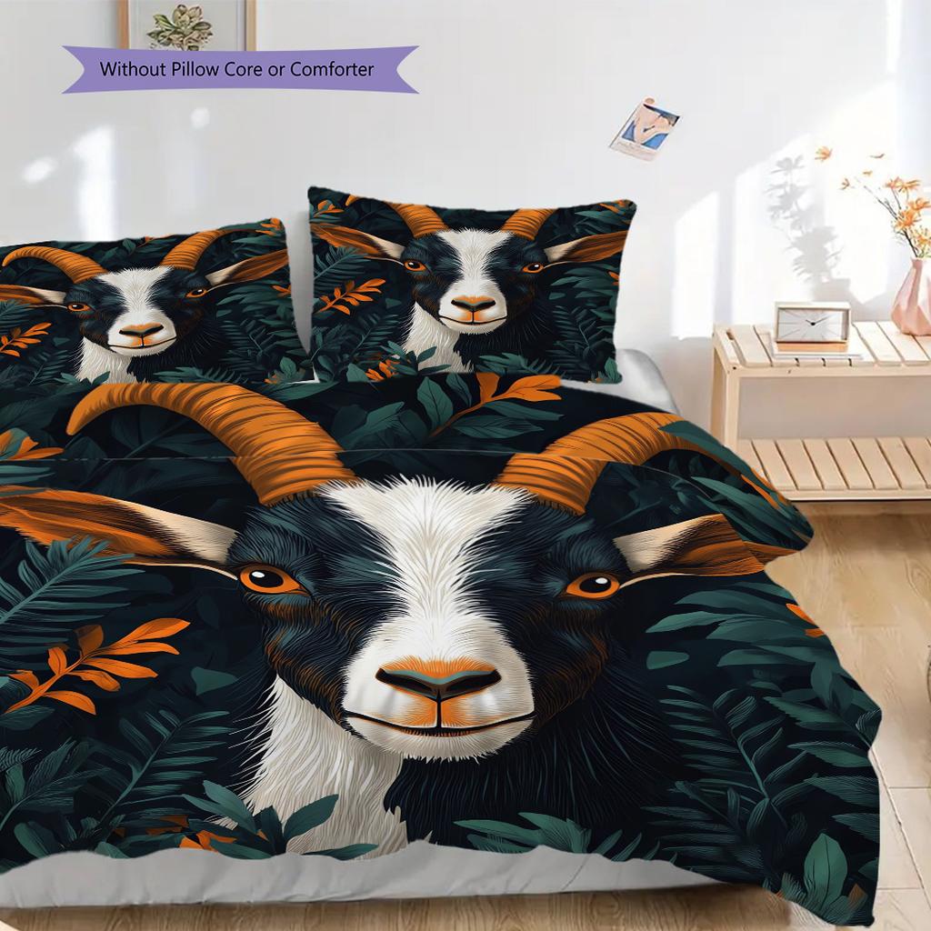 Sheep Pattern Bedding Quilt Set Quilt Cover Pillowcase Home Decoration Birthday Gift (1 * duvet cover + 2 * pillowcase, without core)