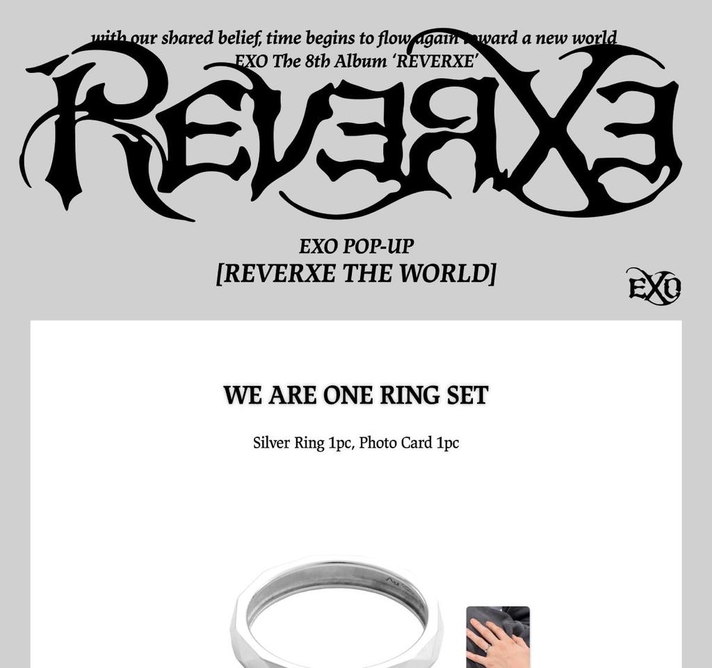 EXO 2026 POP-UP [REVERXE THE WORLD] MD (WE ARE ONE RING Set)