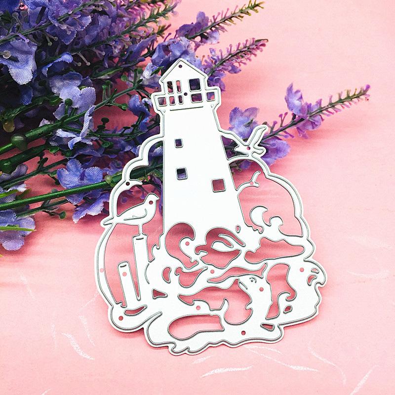 Marine Lighthouse Design Style Metal Cutting Die Stencil for DIY Scrapbooking Album Photo Embossing Paper Card Craft Decor
