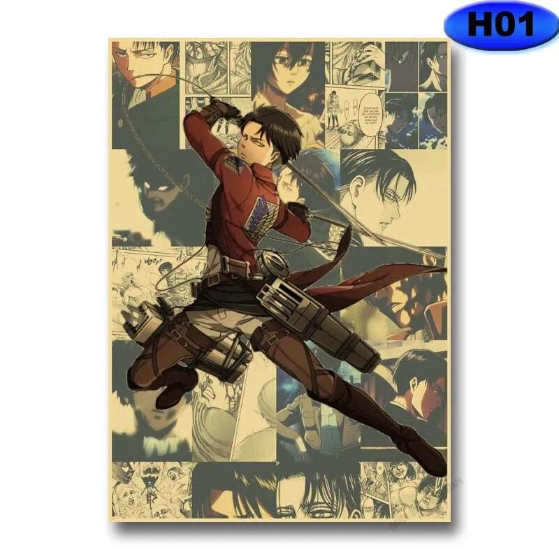 

Атака на Титанов сезон 4 постер ретро крафт-бумага плакаты настенные наклейки домашний декор в стиле аниме кабинет бар кафе настенная художественная роспись 30x21cm