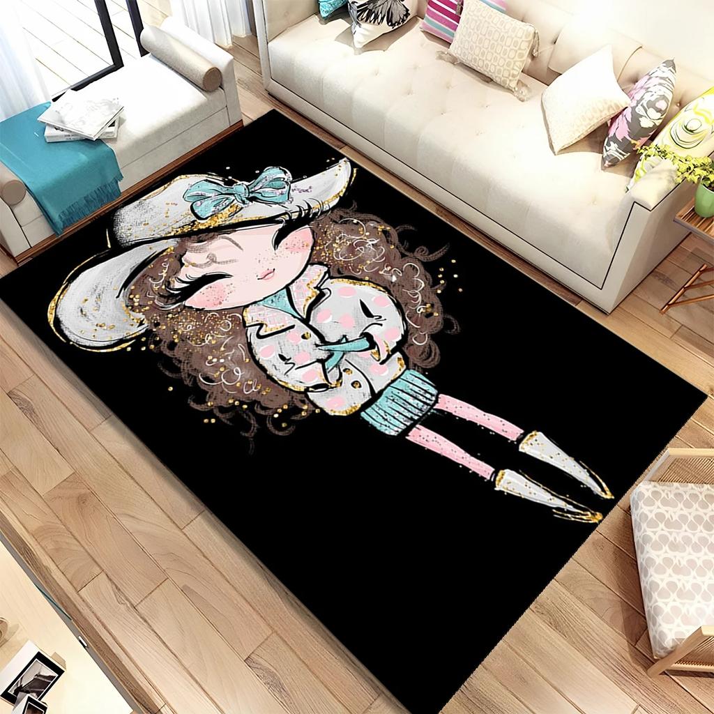 Pink Children's Hopscotch Boy and Girl Cartoon Game Carpet Kindergarten Early Education Baby Crawling Mat Non-slip Mat Home