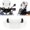Motorcycle Wind Deflector With Adjustable Angle Windshield Extension Spoiler For Street Cruisers And Retro Bikes