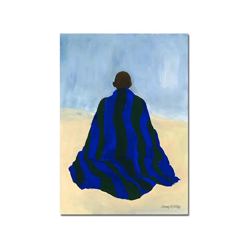 

Abstract Geometric Girl Line Wall Art Nordic Posters Canvas Painting And Prints Interior Mural Vintage Pictures Room Decor 21x30cm No Framed