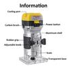 220V Electric Hand Trimmer Wood Router 2200W 6.35mm Woodworking Laminator Carpentry Trimming Cutting Carving Machine