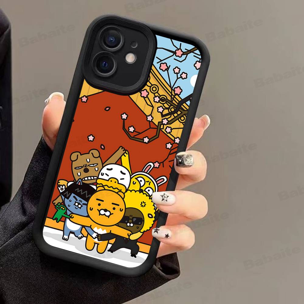 Cartoon K-KAKAO CUTE F-FRIENDS Phone Case For IPhone 17 16 15 14 13 12 11 Pro Max Plus Mini Luck Cover