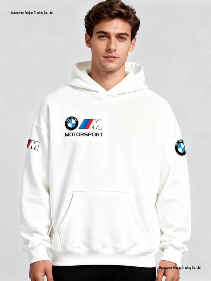 European & American Trendy Unisex Car Print Hooded Sweatshirt