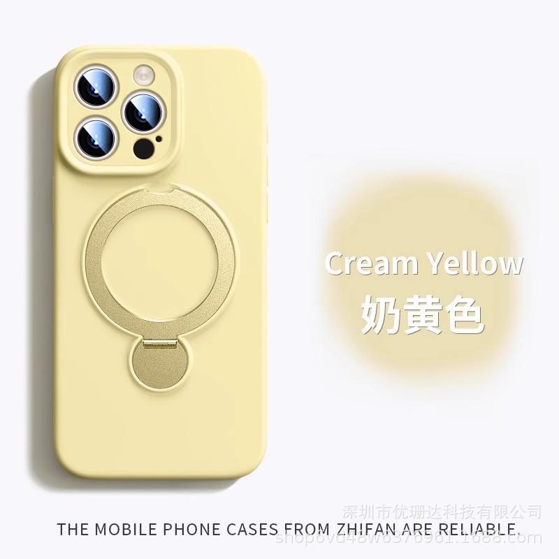 Rotary bracket for iPhone17PROMAX liquid silicone mobile phone case with lanyard Apple 16 anti-drop sheath