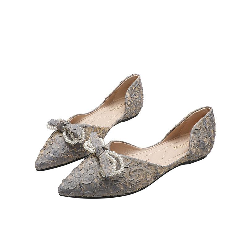 

Брендовая обувь Женская плиссированная ткань балетки Женские мягкие складные мокасины Лоферы для девочек D osay String Бисерные балетки 4.5 синий