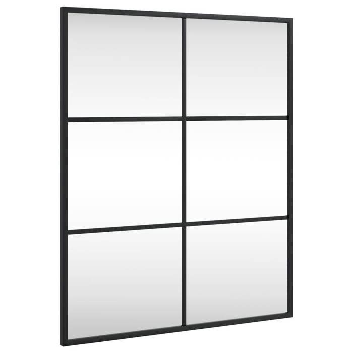 VidaXL Wall Mirror Black 50x60 Cm Rectangular Iron 358647