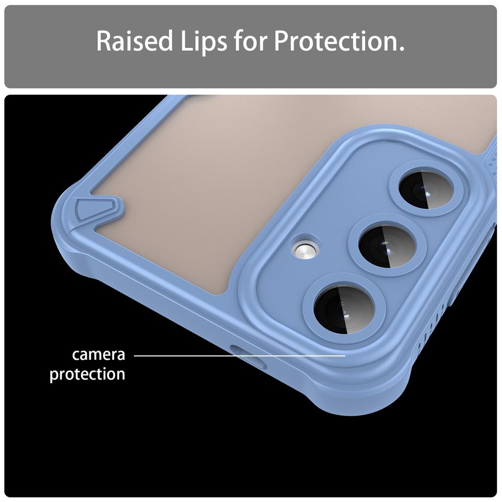 Für Samsung Galaxy S25+ Rückseite WANLONFENG MFFJ2 Serie TPU+Acryl Handyhülle mit 2 Stück gehärtetem Glas