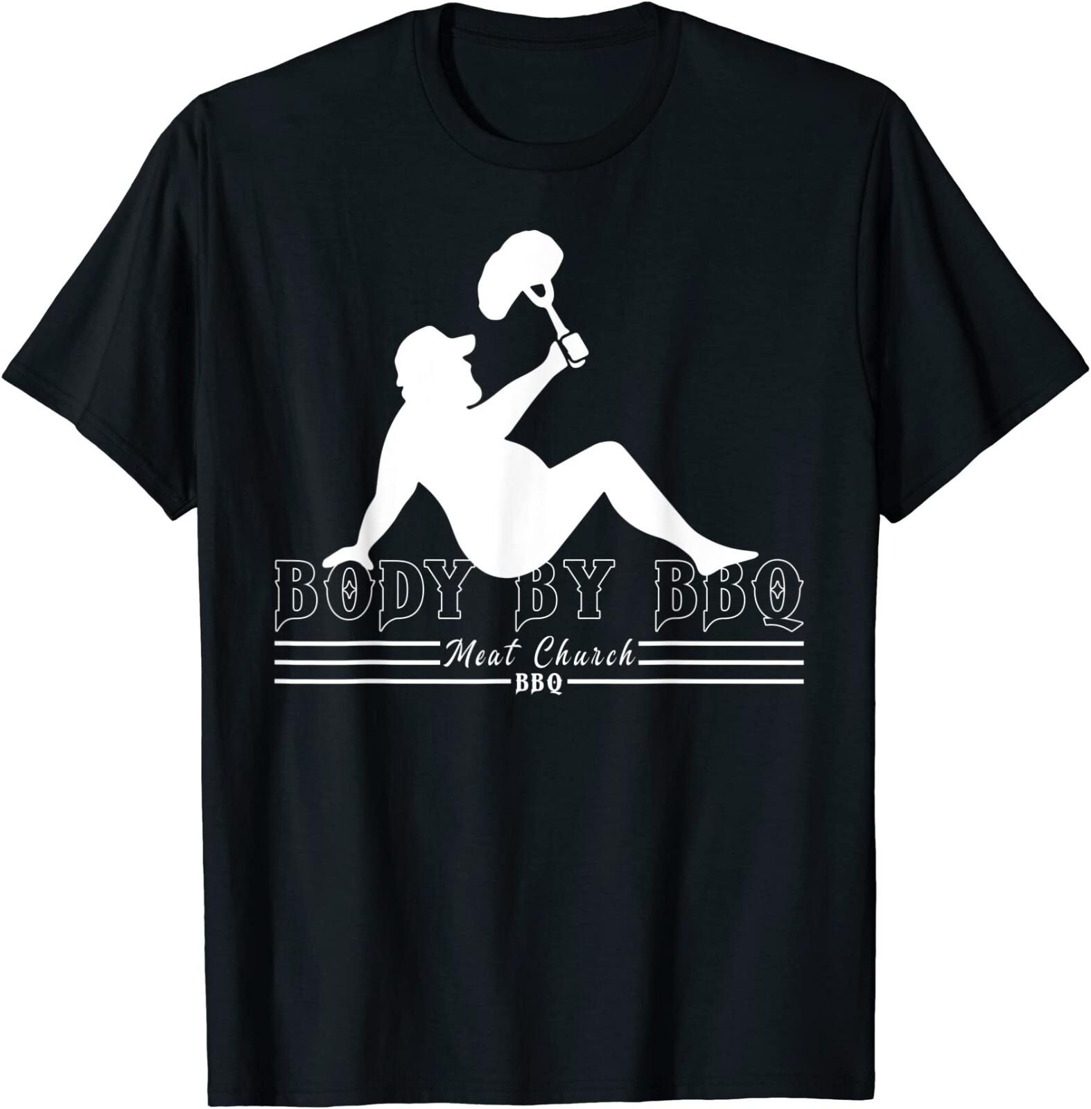 NEW LIMITED Mens Funny Body By BBQ Vintage Meat Church T-Shirt S