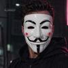 Unique Halloween Accessory Man Face Mask, Adjustable Elastic Strap Costume Full Stylish Festival Mask Anonymous Guy for Hip Hop Dance Parties Cosplay