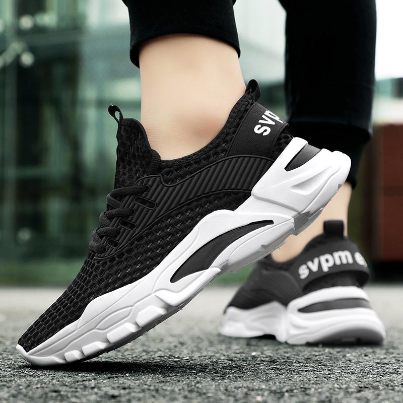 Tennisskor Herr Sommartrend Sneakers Tjock Sula Andningsbara Mångsidiga Höjdökande Casual Ihåliga Herr Löparskor