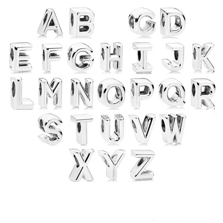 Classic And Minimalist Copper And Gold 26 Letters A-Z Charm Beads Fit For Bracelets Necklaces Diy Boutique Party Jewelry