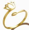 Wholesale High End Waterproof Three-dimensional M Letter Hollow Stainless Steel Finger Ring Trendy for Women Personalize Jewelry