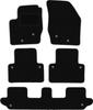 Schwarze Velours-Fußmatten für: Volvo XC90 I SUV 7-Sitzer (2002-2014)