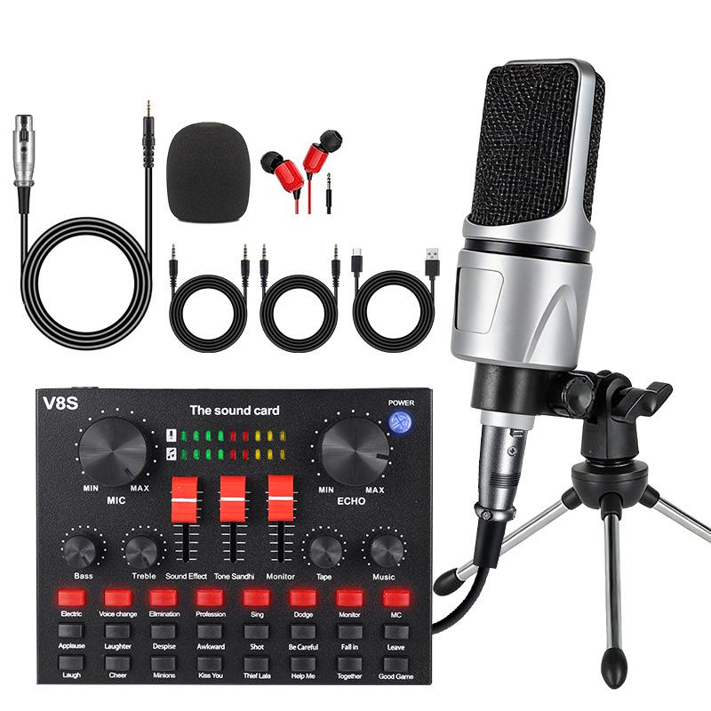 English Podcast Microphone Set F998 – Full Live Broadcast Equipment Kit