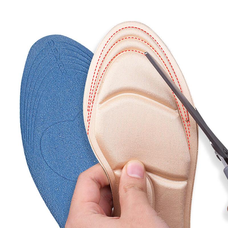 New Two-in-one Insole Heel Sticker Breathable Sweat-absorbing Non-slip Massage Shock-absorbing and Pain-proof Insole 5D Sponge Full Pad