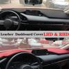 PU-läder Instrumentpanelsmatta Bilinstrumentpanelsskydd Dashmat Anti-UV Matta Biltillbehör För Mazda 3 Mazda3 Axela BP