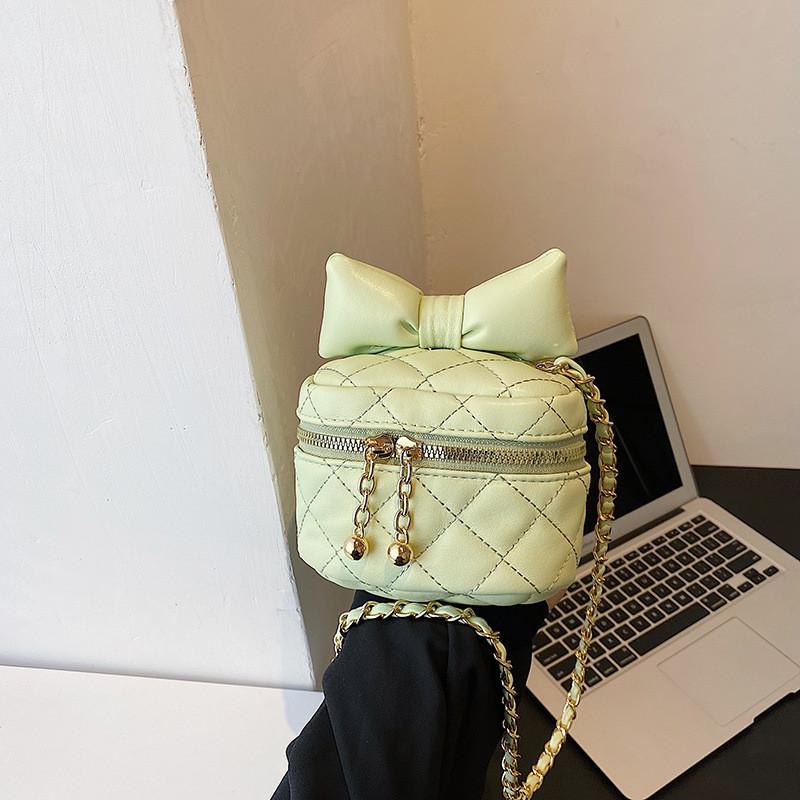 

Adorable Modern Pu Leather Chain Bag 2023 Spring Fashion Trendy Girls Bag зелений