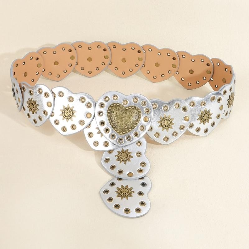 Girls PU Belt Motorcycle Adjustable Grommet Waist Belt Fashion Enthusiasts Belt Coat Dress Female Decorative Waistband