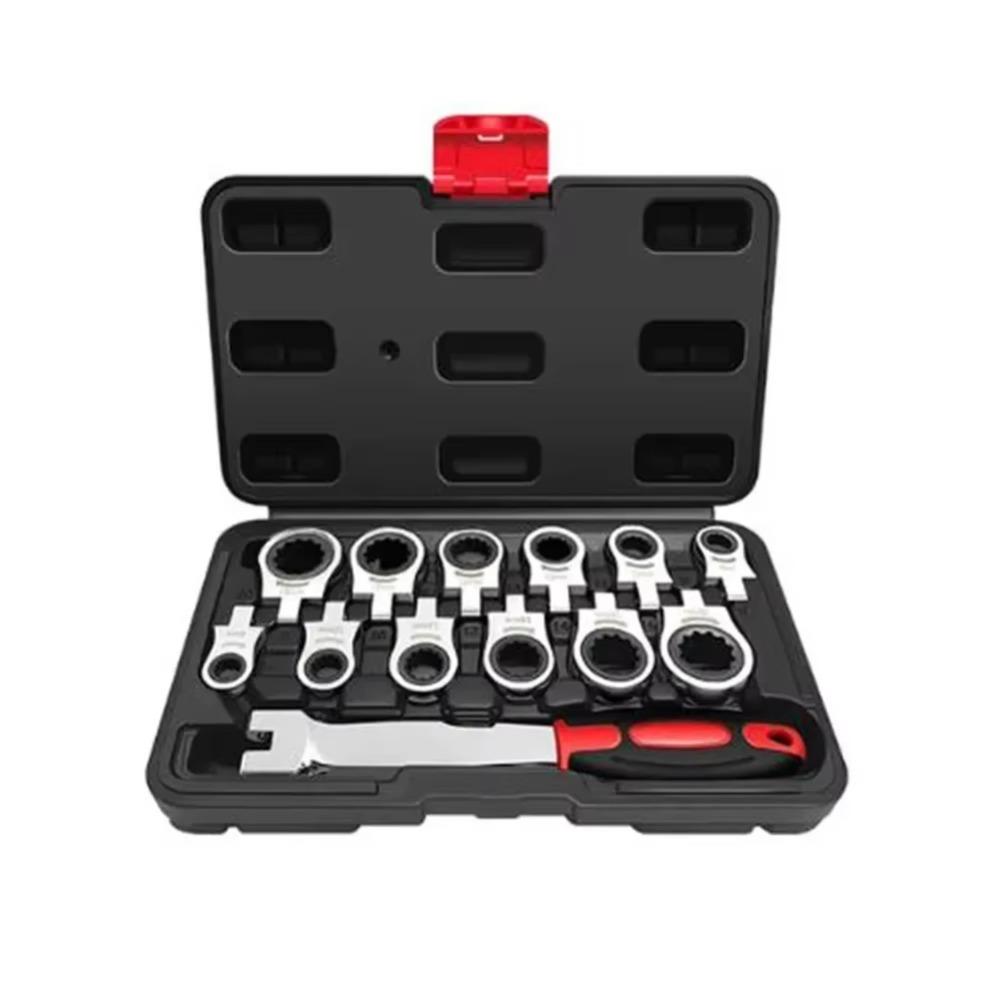 

72-Tooth Spanner Ratchet Wrench Set Replaceable Ratchet Wrench Hand Tools Accessories 12pcs