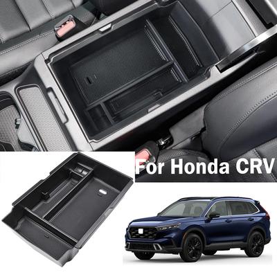 1 caja de almacenamiento para reposabrazos de consola central negra, compatible con Honda CR-V 2023-2025 [EX/EX-L/LX/Hybrid Sport/Hybrid Sport Touring]