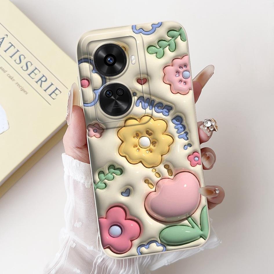 Für Huawei Nova 11 SE Hülle Süßer Hase Kaktus Cartoon Weiches Flüssigsilikon Stoßfeste Abdeckung Für Huawei Nova 12 SE BNE-LX1 Capa