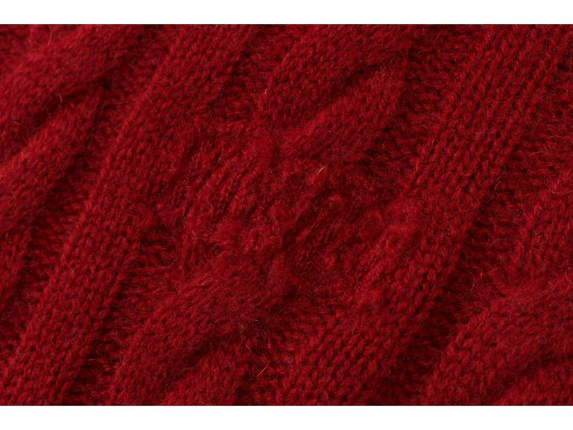 Women's 100% Pure Cashmere Round Neck Cable Knit Sweater