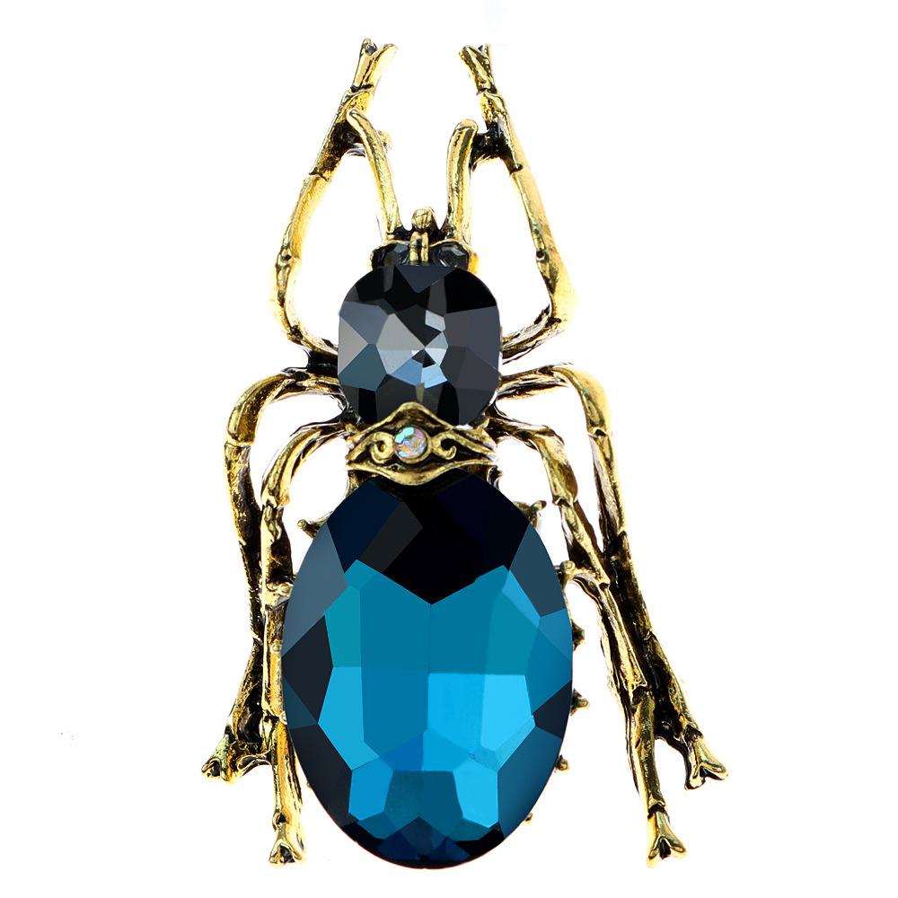 Blucome 3 Colors Available Crystal Large Beetle Brooches for Women Fashion Vintage Bug Pin Insect Jewelry Good Gift