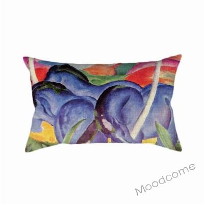 Expressionism Artwork Blue Horses Fox Cubism Animals Abstract Oil Painting Franz Marc Sofa Decorative Pillow Case Cushion Cover