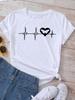 New Butterflies Balloons Print T-Shirt Fashion Harajuku White Graphic Tees Casual Short Sleeve Lady Y2k Tops Women's Clothing