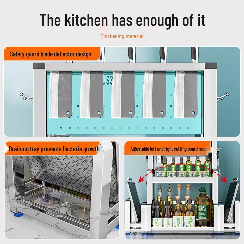 Bieying 3-Tier Wall-Mounted Kitchen Storage Rack