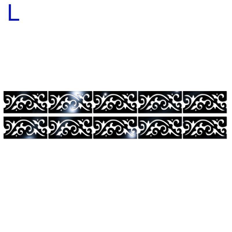 

Наклейки на стену Kick Line, водонепроницаемые, для украшения дома и комнаты, 10 шт., 3D L чёрный