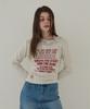 Ribbed Hood Lettering Long Sleeve (Oatmeal)