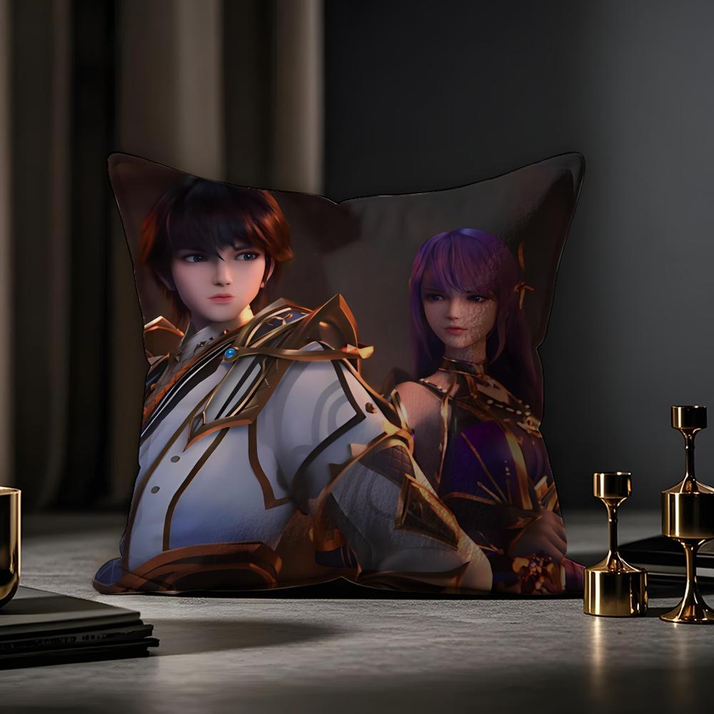 Divine Seal Throne Cushion Cover Anti-dustmite Pillowcase Invisible Zipper Silky Short Plush Sofa Cushion Cover