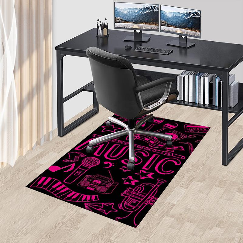 1PC Music Instruments Extra Large Non Slip Floor Carpet, Office, Family, Bedroom, Studio Large Area Rug Indoor Rugs, , Vibrant Colors