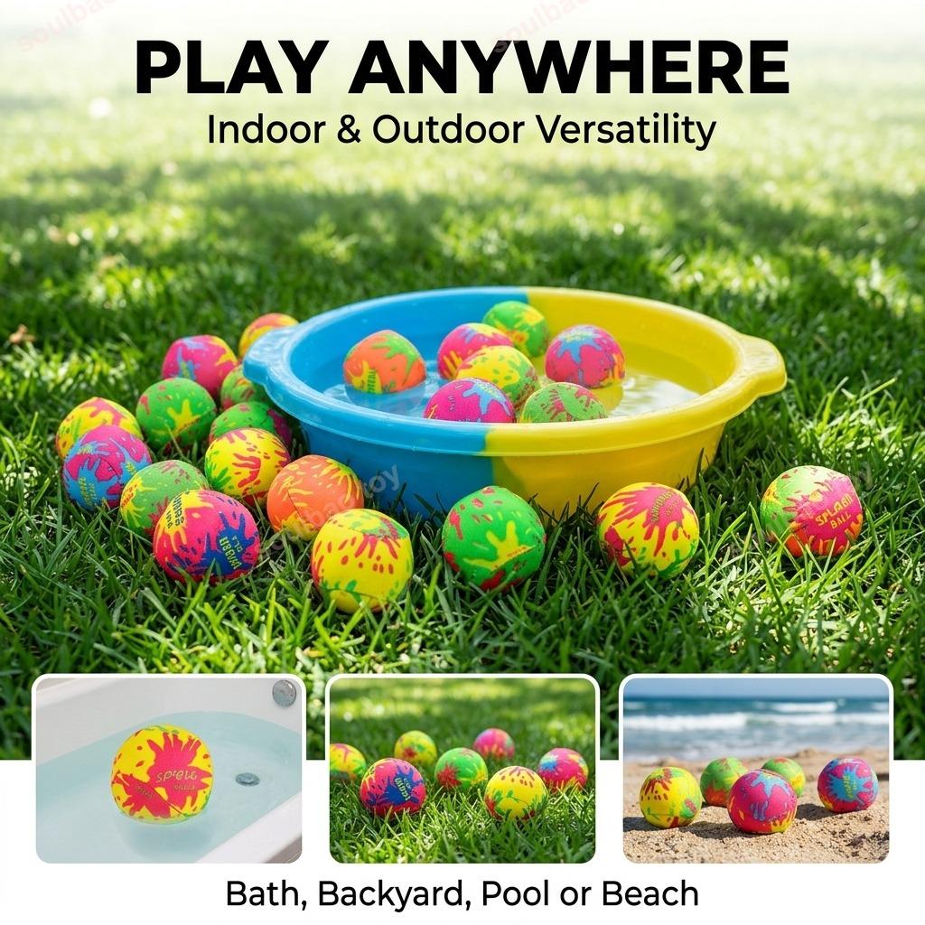 20-50pcs Absorbent Throwing Cloth Balls Reusable Summer Beach Pool Water Toys Swimming Party Favors for Water Play