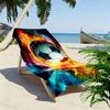 Soccer Art Print Beach Towel, Large Soft Quick Dry Towel for Beach Camping Swimming