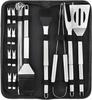 LMETJMA BBQ Grill Accessories Set Stainless Steel BBQ Utensil Kit with Case Portable Practical Grill Tools Utensils Kit