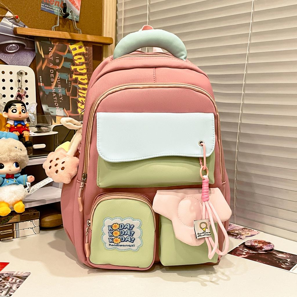 Schoolbag High Value Backpack Sweet Girl Ins Style Niche Middle School Student High School Student Schoolbag Large Capacity Casual Backpack