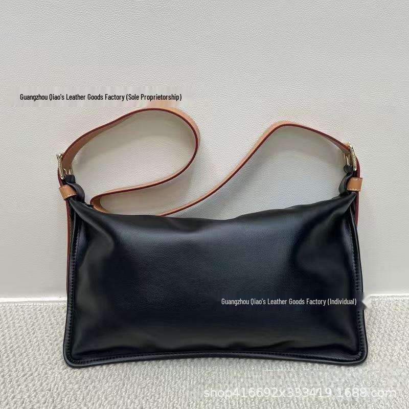 2025 Dragon Inlay Smoo Series Lambskin Geometric Women's Shoulder Crossbody Bag, Large Capacity, Wang Manyu Style