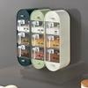 Wandmontierte Gewürzbox Freier Stanzbehälter Halter Zubehör für Trockennüsse Salz Pulver Organisation Etui