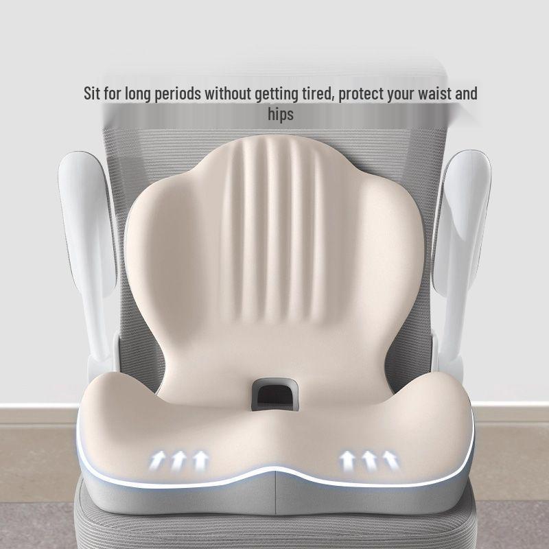 Extra Thick Lumbar Support Cushion - Ideal for Office Chairs and Cars, Relieves Discomfort from Extended Sitting