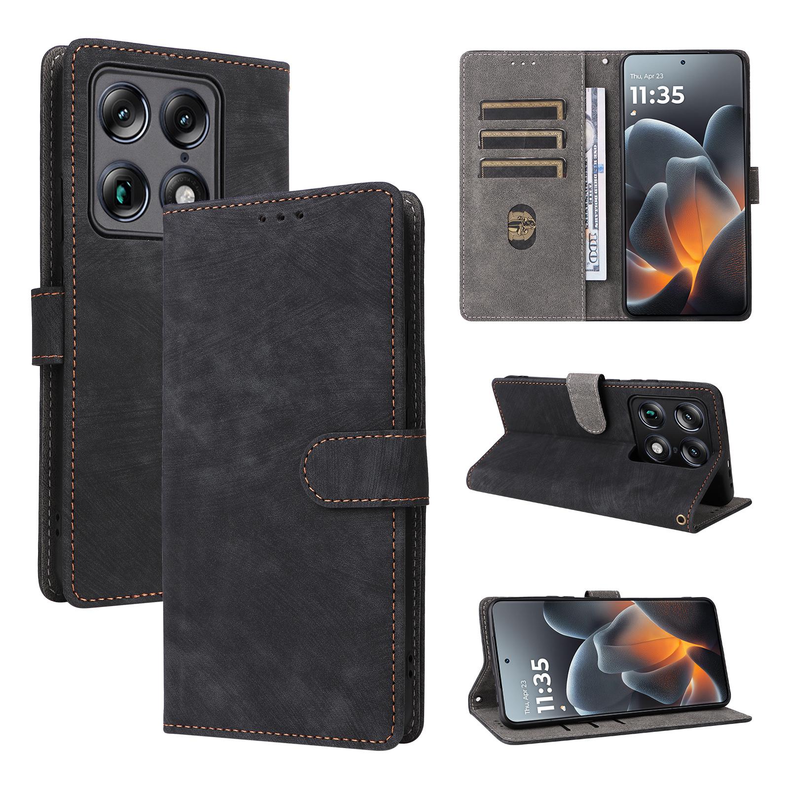 

Flip Cover compatible for Motorola Signature PU Leather Phone Case Full-Body Protection with [RFID Blocking] for Motorola Signature чёрный