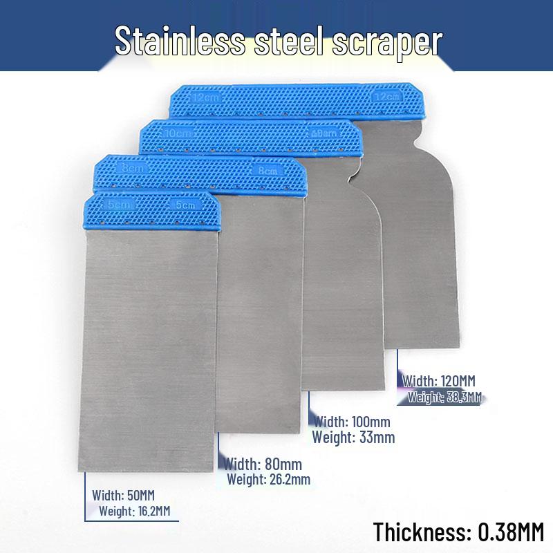 Stainless Steel Putty Knife & Trowel Scraper for Plastering and Auto Touch-up