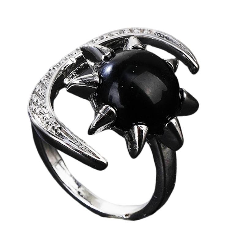 

Natural Crystal Star Moon Ring With Adjustable Fit For Women Fashion Jewelry Gift Handmade Finger Accessories