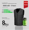 Unisex Ten-Zone USB Heated V-Neck Vest, Down Cotton Electric Heating Jacket